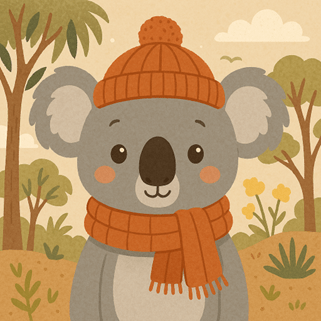 Koala in Beanie