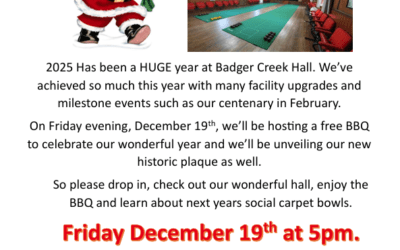 Badger Creek Community Hall – Christmas BBQ