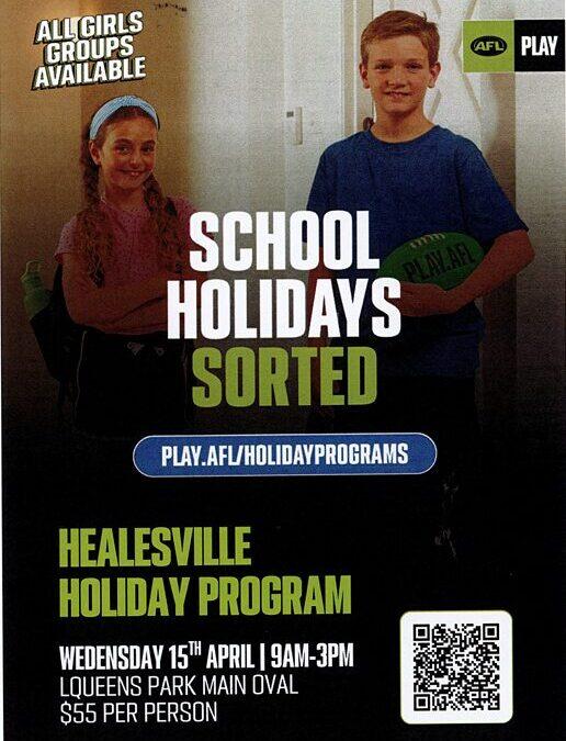 School Holidays Sorted! AFL Play School Holiday Program
