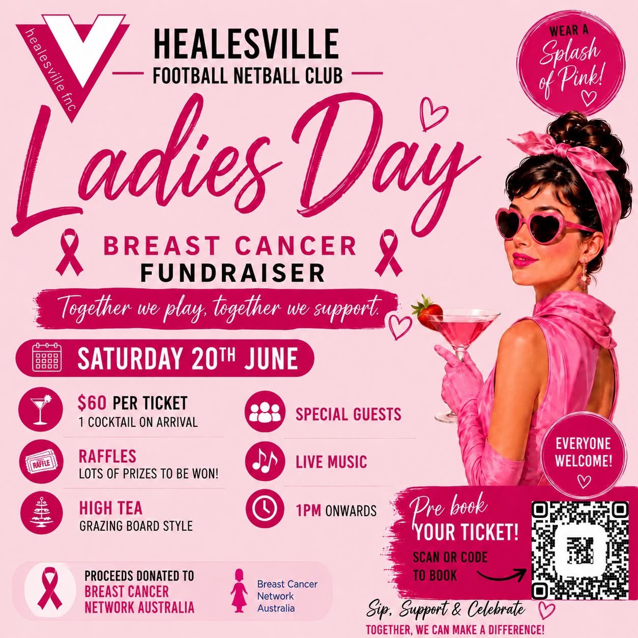 Healesville Football Club – Ladies Day Breast Cancer Fundraiser