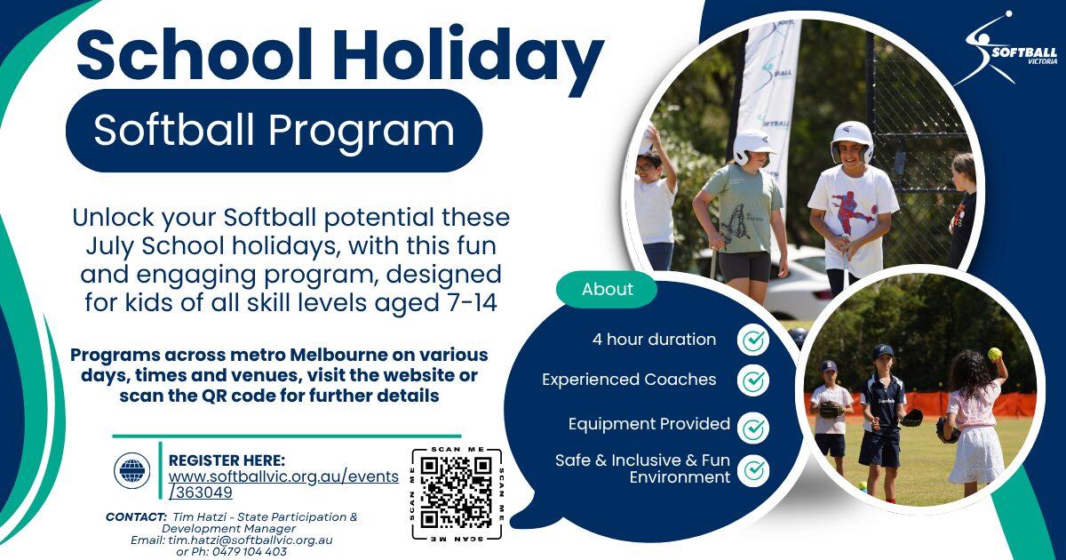 Softball Victoria – School Holiday Program & Junior Development Program