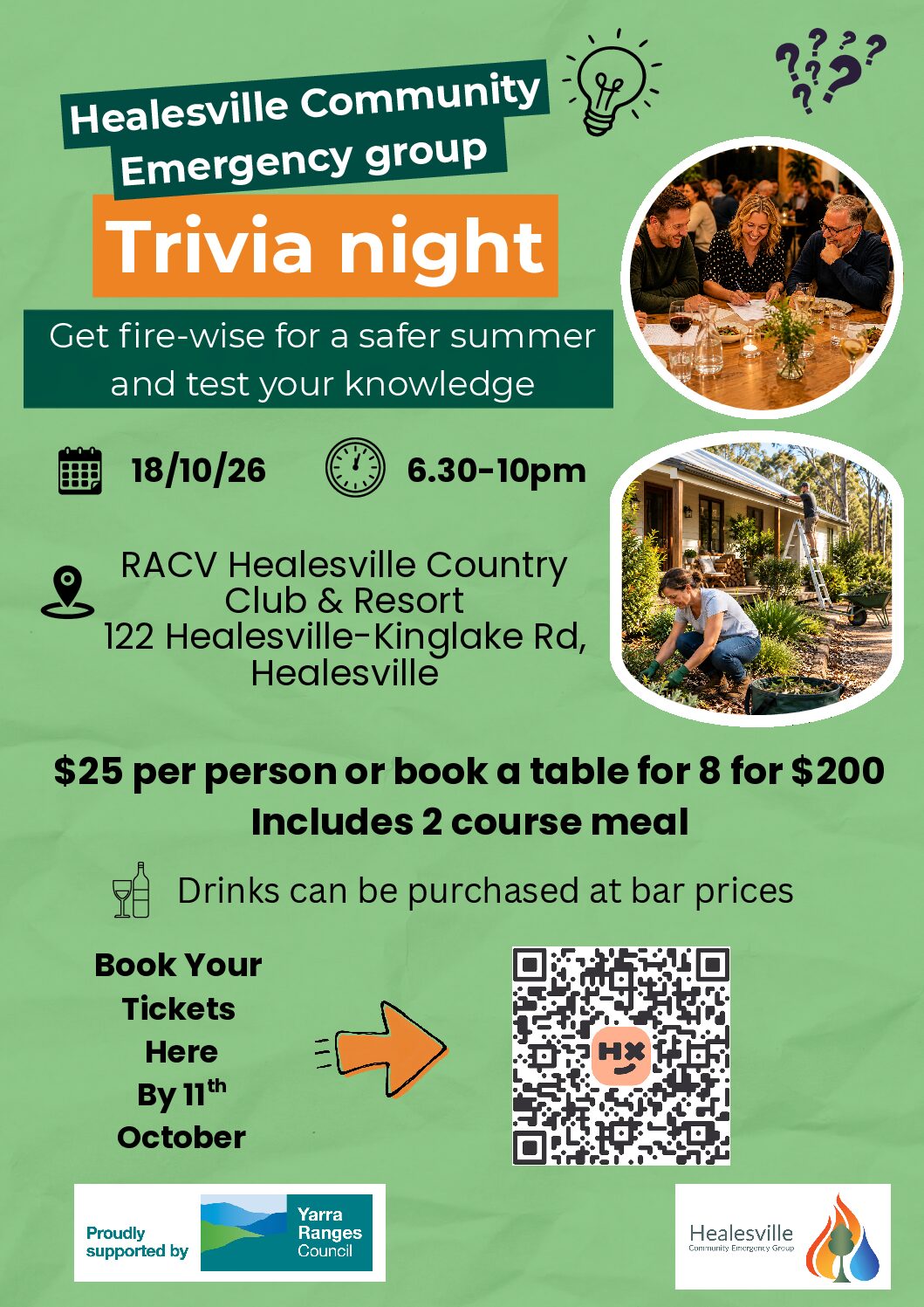 Healesville Community Emergency Group Trivia Night